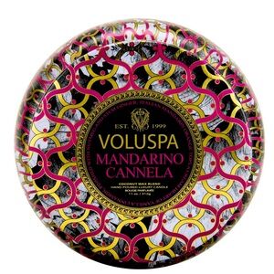 - Voluspa 11 Oz. Mandarino Cannela 2 Wick  Tin Candle.